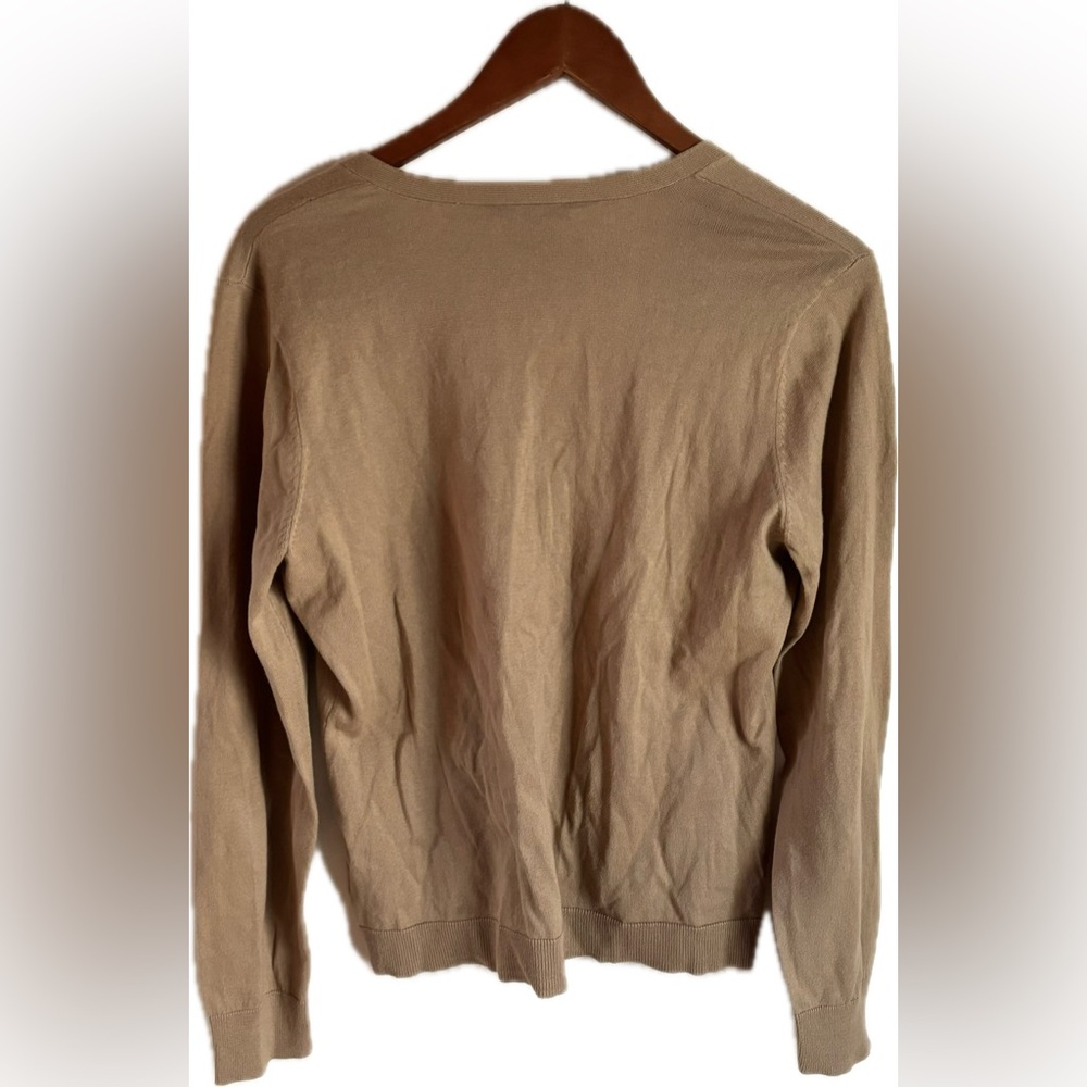 RALPH LAUREN Beige Button Up Cardigan Sweater - Picture 2 of 6